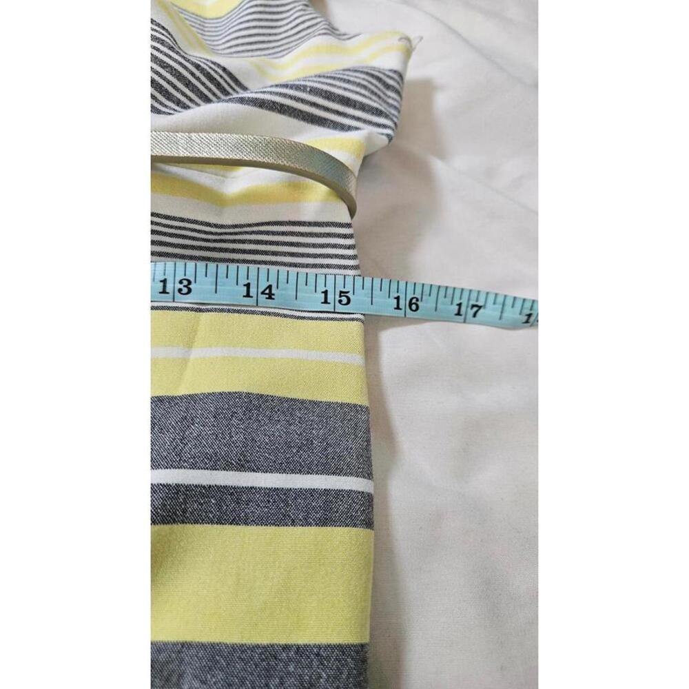 Calvin Klein Women's Yellow & Gray Striped Sheath Dress with‎ Belt Size 6 - Picture 8 of 9